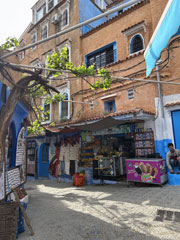 The Old Town ( medina ) of Chefchaouen, Morocco