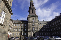 Extérieur du palais de Christiansborg : arrière