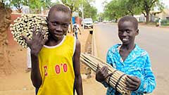 南スーダン：ロケ現場の写真