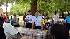 南スーダン：ロケ現場の写真